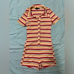 Forever 21 colorful stripped romper